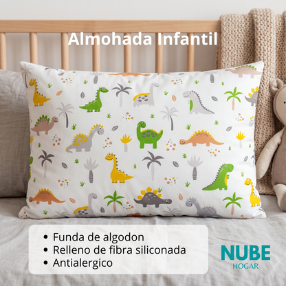Almohada Infantil Dino 30cm x 45cm